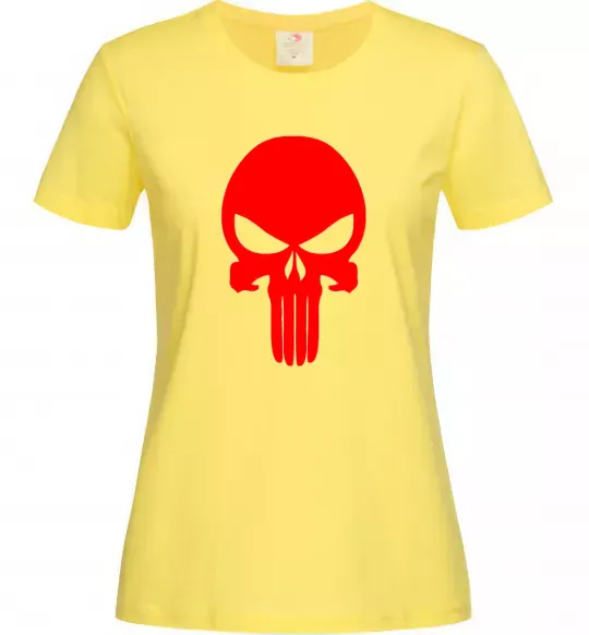 Женская футболка Череп червоний Лимонный фото