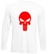 Лонгслів Череп червоний Білий фото