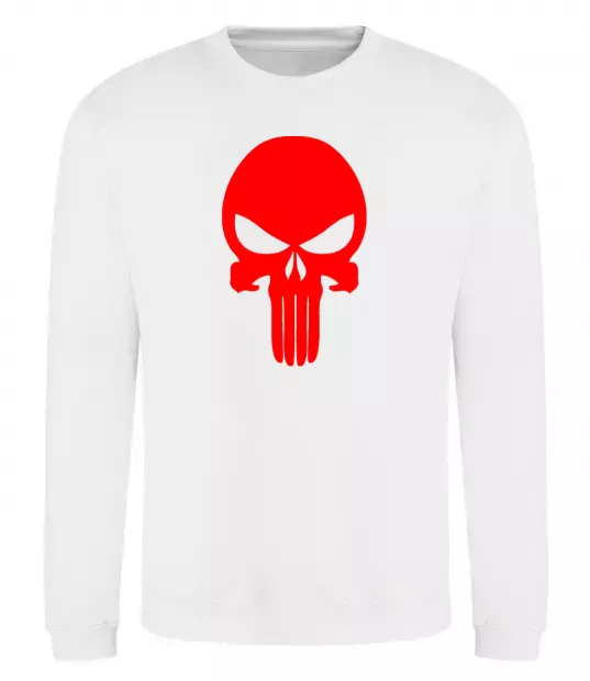 Свитшот Череп червоний Белый фото