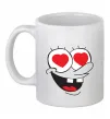 Чашка керамическая SPONGE BOB закоханий Белый Чашка керамическая SPONGE BOB закоханий Белый фото