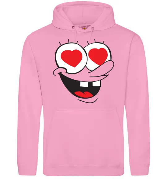 Мужская толстовка (худи) SPONGE BOB закоханий Розовый фото