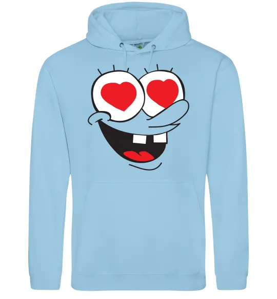 Мужская толстовка (худи) SPONGE BOB закоханий Голубой фото