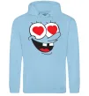Мужская толстовка (худи) SPONGE BOB закоханий Голубой фото
