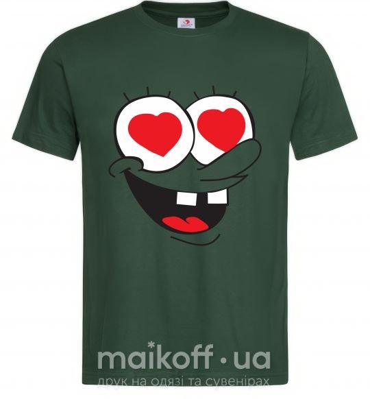 Мужская футболка SPONGE BOB влюблённый Темно-зеленый фото