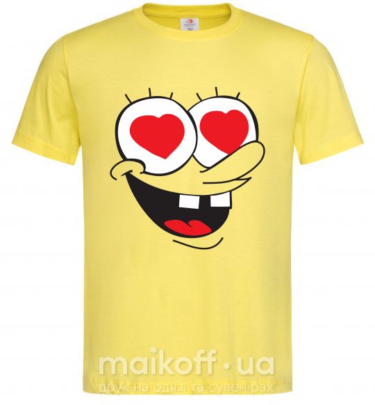 Мужская футболка SPONGE BOB влюблённый Лимонный фото