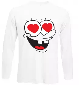 Лонгслив SPONGE BOB закоханий Белый фото
