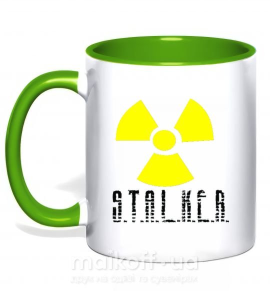 Чашка з кольоровою ручкою STALKER Explosion Зелений фото