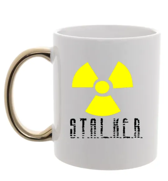 Чашка с цветной ручкой STALKER Explosion Золото фото