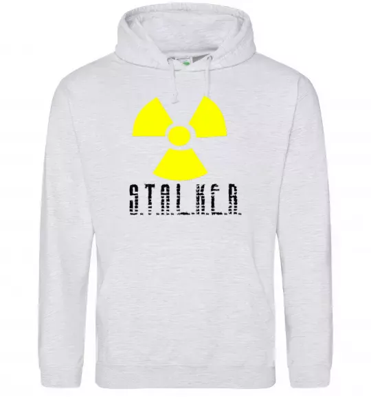 Мужская толстовка (худи) STALKER Explosion Серый меланж фото