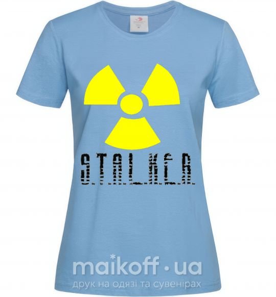 Жіноча футболка STALKER Explosion Блакитний фото