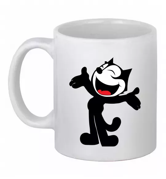 Чашка керамічна FELIX THE CAT Happy Білий фото