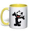 Чашка з кольоровою ручкою FELIX THE CAT Happy Сонячно жовтий фото