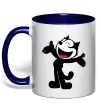 Чашка з кольоровою ручкою FELIX THE CAT Happy Глибокий темно-синій фото