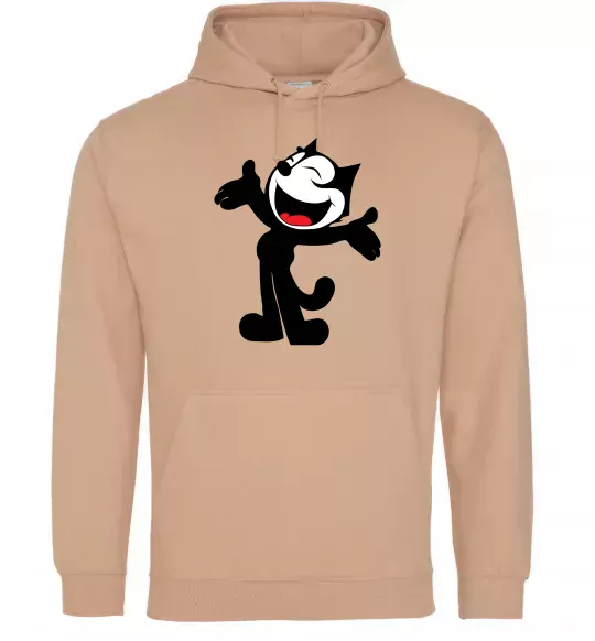 Мужская толстовка (худи) FELIX THE CAT Happy Песочный фото
