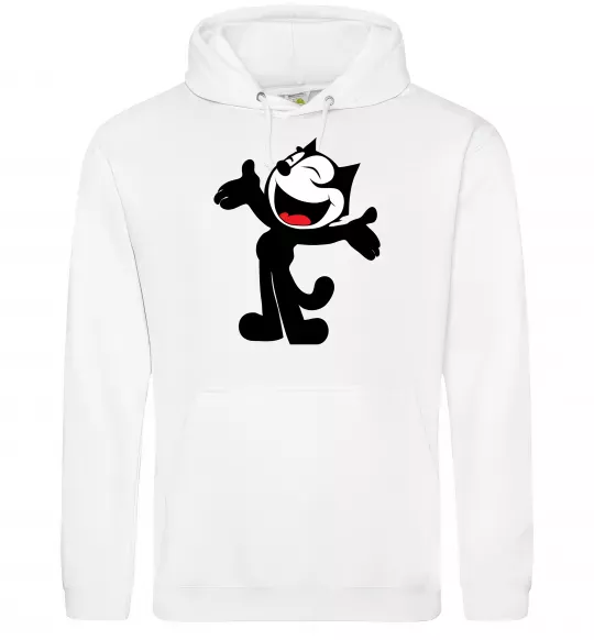 Женская толстовка (худи) FELIX THE CAT Happy Белый фото