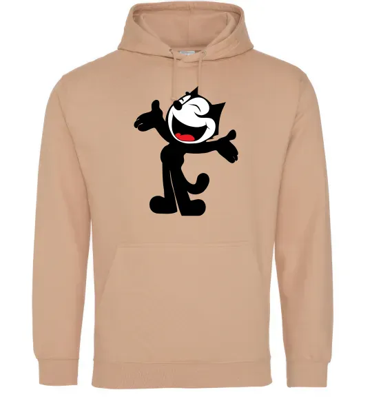 Женская толстовка (худи) FELIX THE CAT Happy Песочный фото