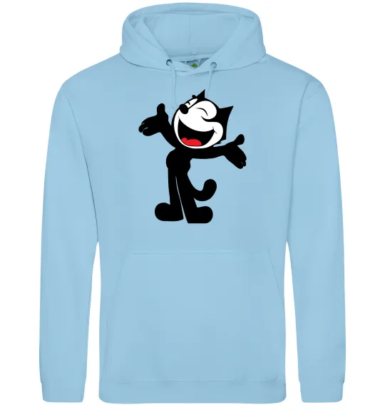 Женская толстовка (худи) FELIX THE CAT Happy Голубой фото