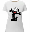 Жіноча преміум футболка FELIX THE CAT Happy Білий фото