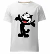 Чоловіча преміум футболка FELIX THE CAT Happy Білий фото