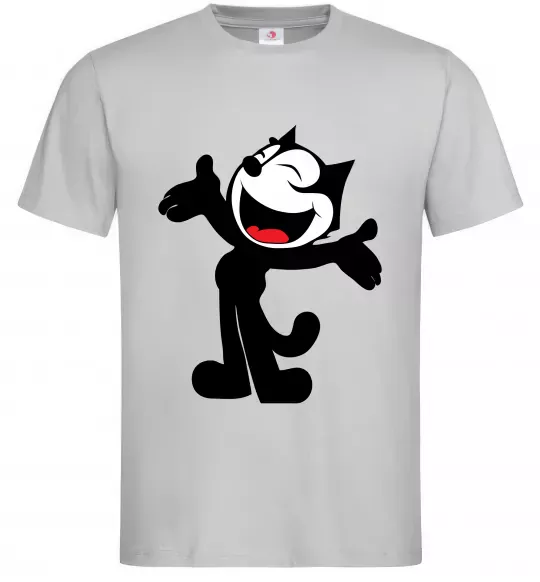 Мужская футболка FELIX THE CAT Happy Серый фото