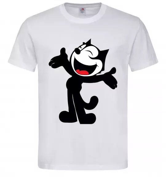 Мужская футболка FELIX THE CAT Happy Белый фото