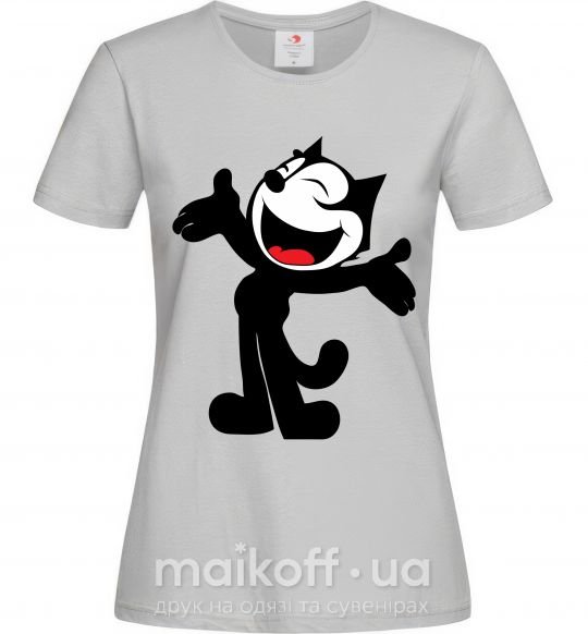 Жіноча футболка FELIX THE CAT Happy Сірий фото