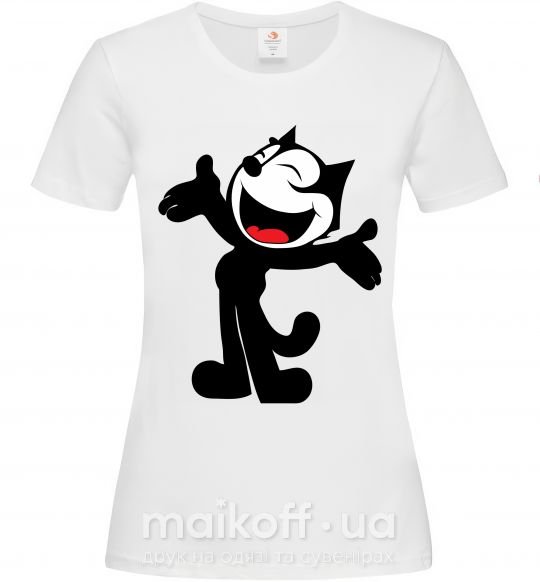 Женская футболка FELIX THE CAT Happy Белый фото