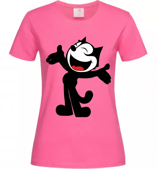 Женская футболка FELIX THE CAT Happy Ярко-розовый фото