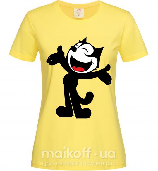 Жіноча футболка FELIX THE CAT Happy Лимонний фото