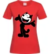 Женская футболка FELIX THE CAT Happy Красный Женская футболка FELIX THE CAT Happy Красный фото
