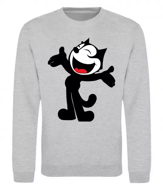 Свитшот FELIX THE CAT Happy Серый меланж фото