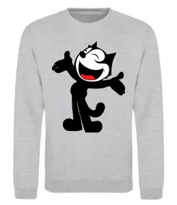 Свитшот FELIX THE CAT Happy Серый меланж фото