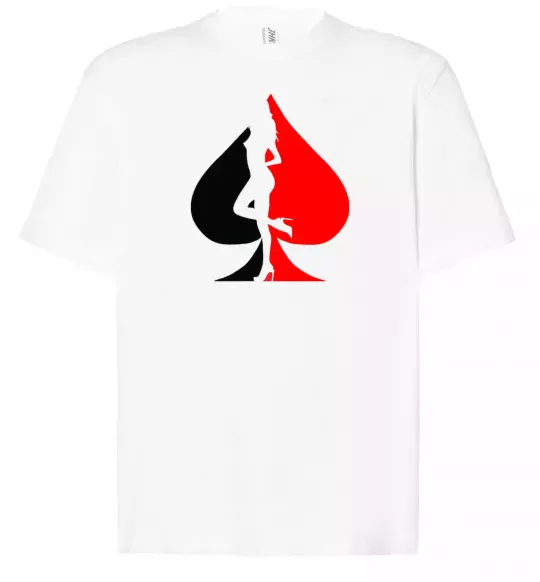 Футболка Оверсайз POKER GIRL Білий фото