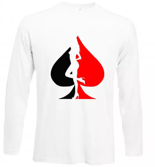 Лонгслів POKER GIRL Білий фото