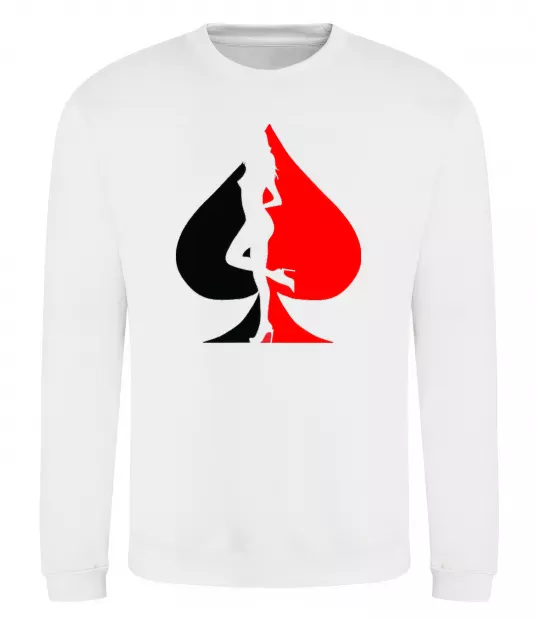 Свитшот POKER GIRL Белый фото