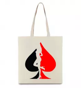 Эко-сумка POKER GIRL Бежевый фото