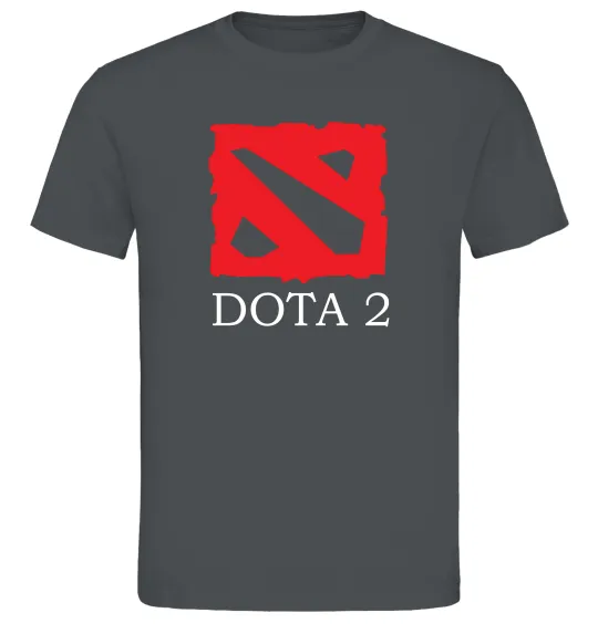 Мужская футболка DOTA 2 логотип Графит фото