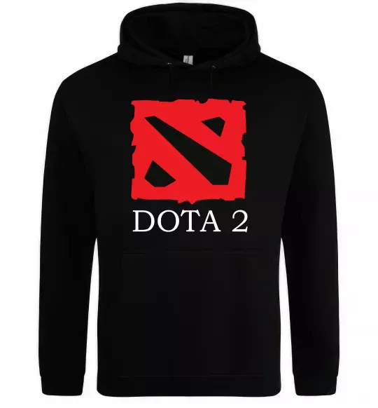 Чоловіча толстовка (худі) DOTA 2 логотип Чорний фото