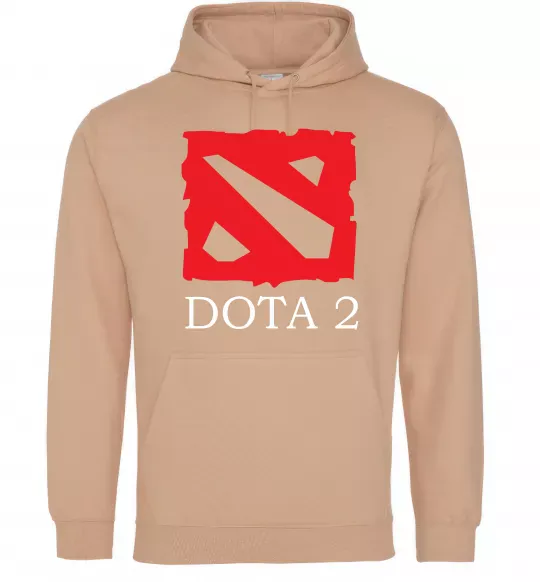 Жіноча толстовка (худі) DOTA 2 логотип Пісочний фото