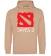 Жіноча толстовка (худі) DOTA 2 логотип Пісочний фото