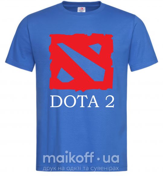 Мужская футболка DOTA 2 логотип Ярко-синий фото