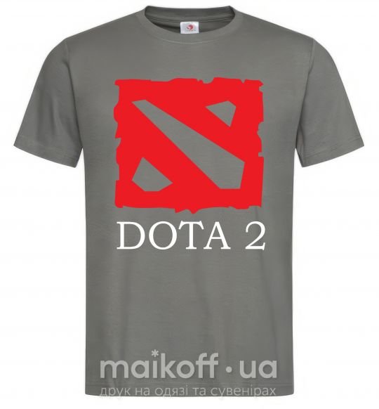 Мужская футболка DOTA 2 логотип Графит фото