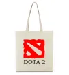Эко-сумка DOTA 2 логотип Бежевый Эко-сумка DOTA 2 логотип Бежевый фото