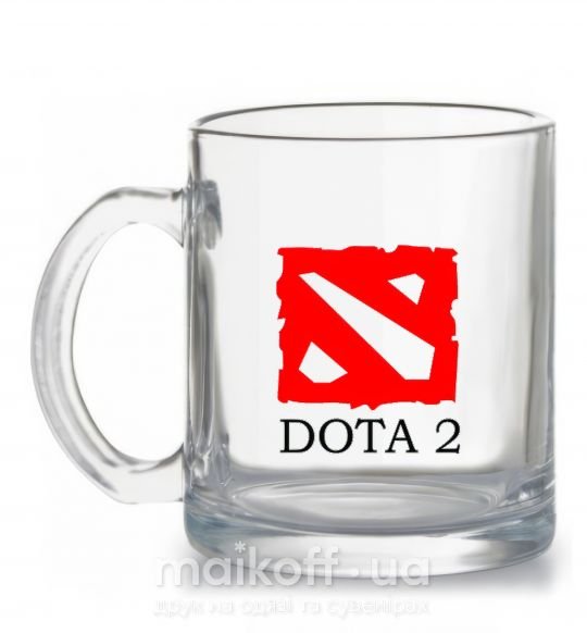 Чашка стеклянная DOTA 2 логотип Прозрачный фото
