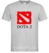 Чоловіча футболка DOTA 2 логотип Сірий фото