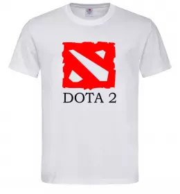 Мужская футболка DOTA 2 логотип Белый фото
