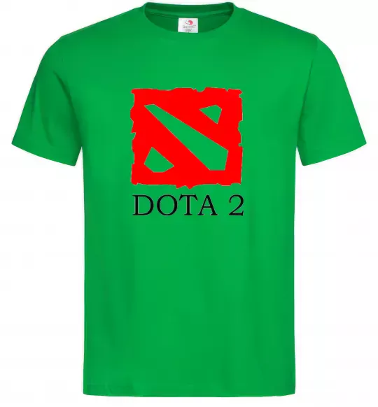 Мужская футболка DOTA 2 логотип Зеленый фото