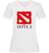 Жіноча футболка DOTA 2 логотип Білий фото