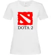 Женская футболка DOTA 2 логотип Белый фото