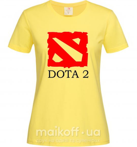 Женская футболка DOTA 2 логотип Лимонный фото